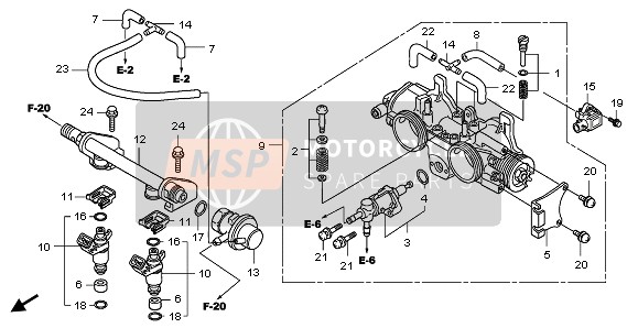 16400MEF013, Throttle Body Assy.(GQ12A B), Honda, 0